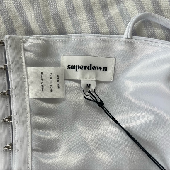 revolve superdown white silk crop tank - Picture 3 of 3